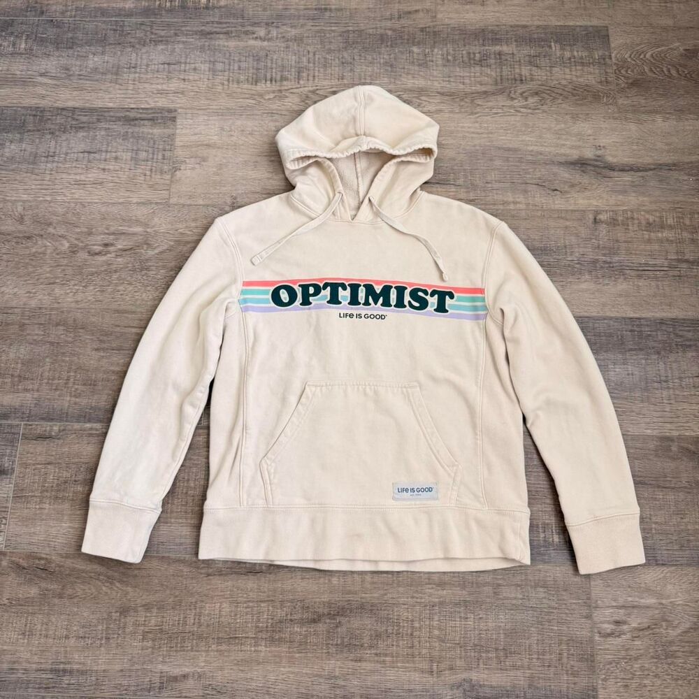 Life is Good Optimist Hoodie Size Small